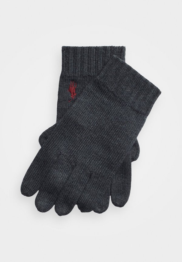 SIGNATURE PONY WOOL GLOVES - Gloves - dark granite
