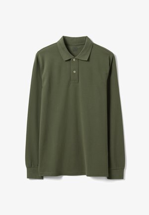 OVS, LONG-SLEEVED PIQUÉ POLO SHIRT, REGULAR FIT - Polo shirt - olive green