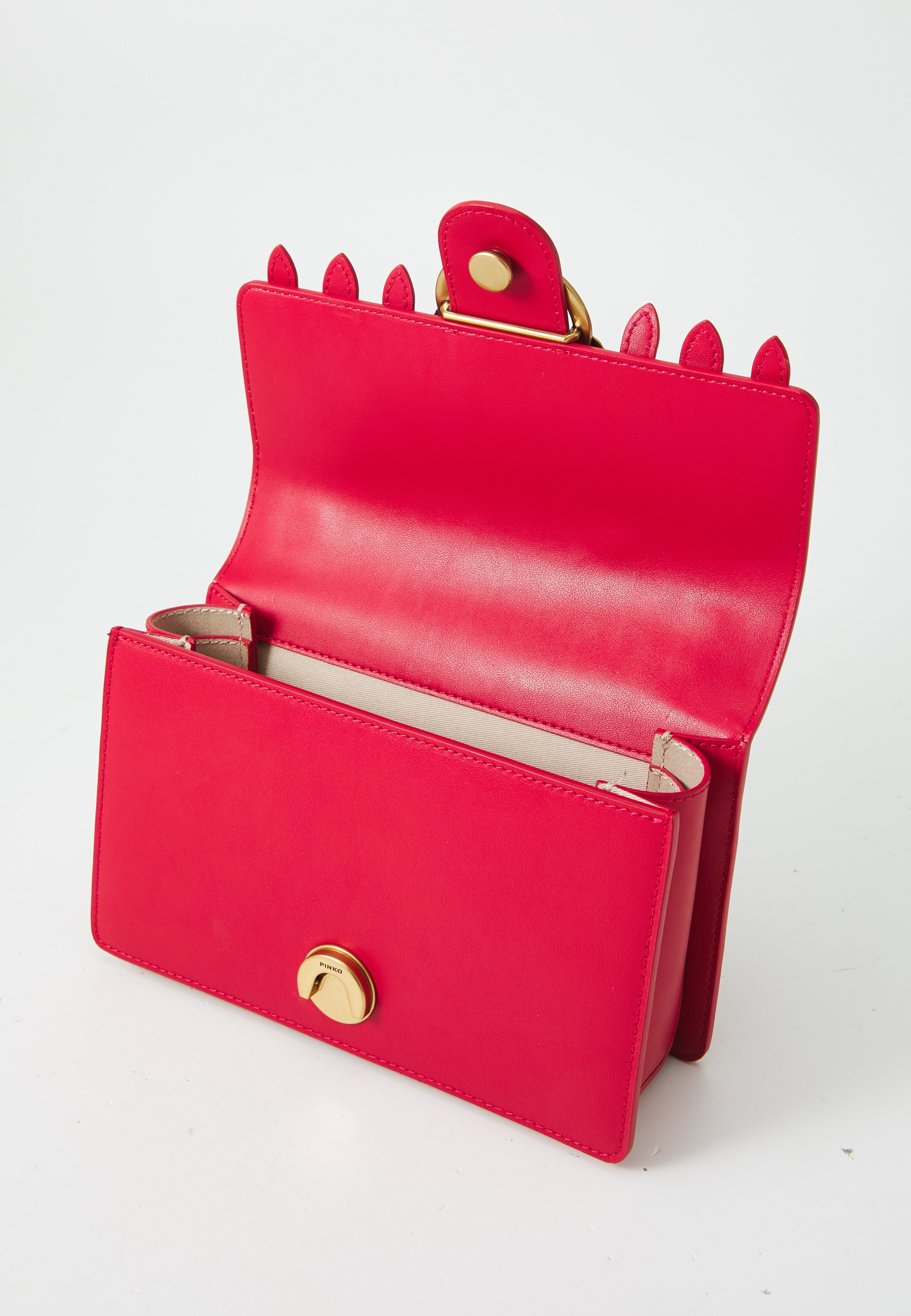 Pochette Da Polso Donna Lovesome, Borsa A Tracolla Piccola In Similpelle Rossa Con Cerniera E Porta Tessere