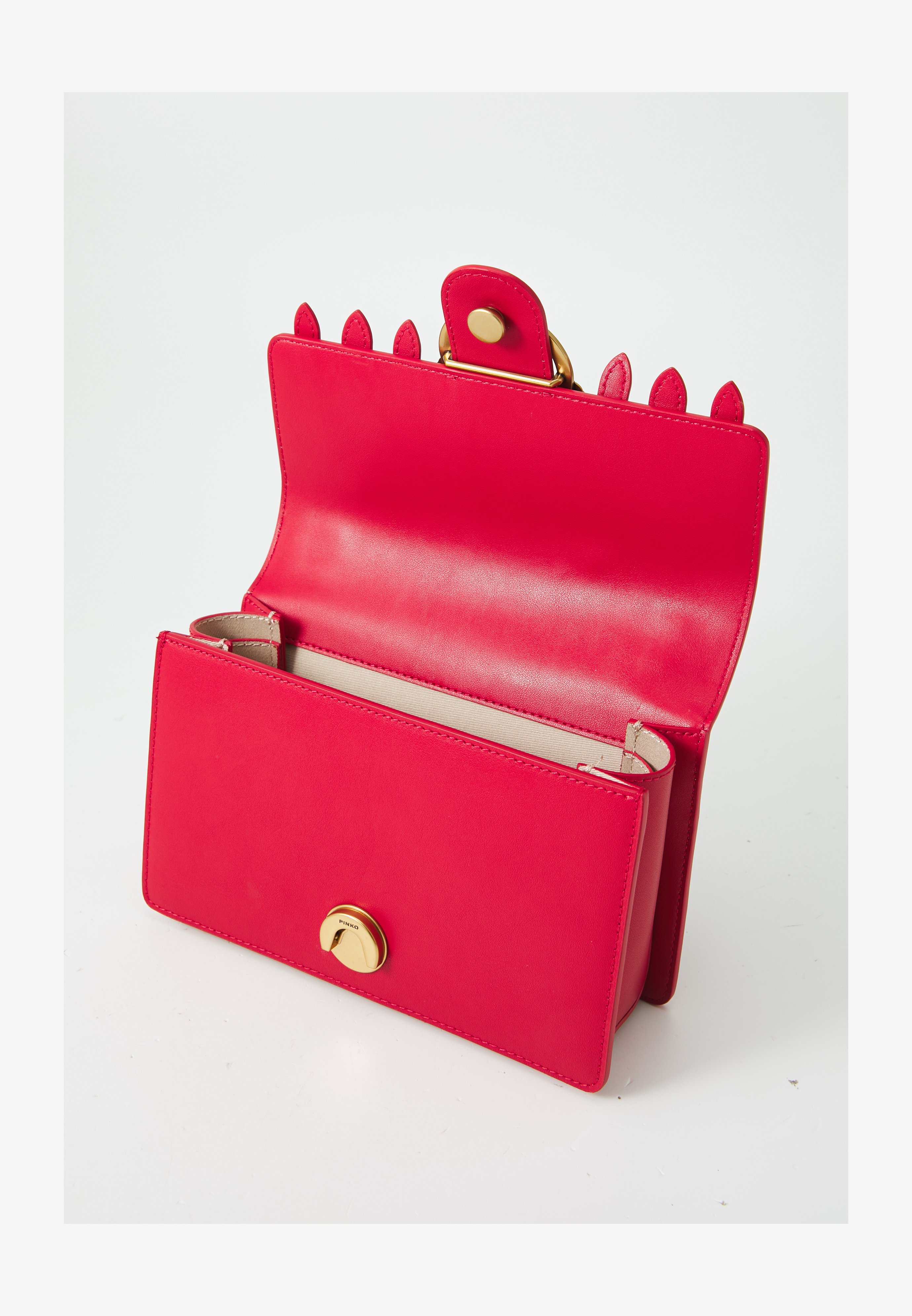 Pochette Da Polso Donna Lovesome, Borsa A Tracolla Piccola In Similpelle Rossa Con Cerniera E Porta Tessere