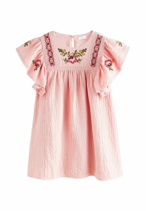 Next REGULAR FIT - EMBROIDERED   - Denní šaty - pink