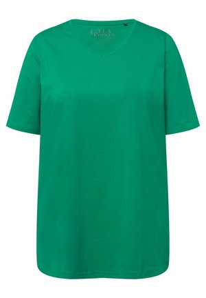 Ulla Popken, T-SHIRT, A-LINIE, V-AUSSCHNITT, HALBARM - T-Shirt basic - emerald