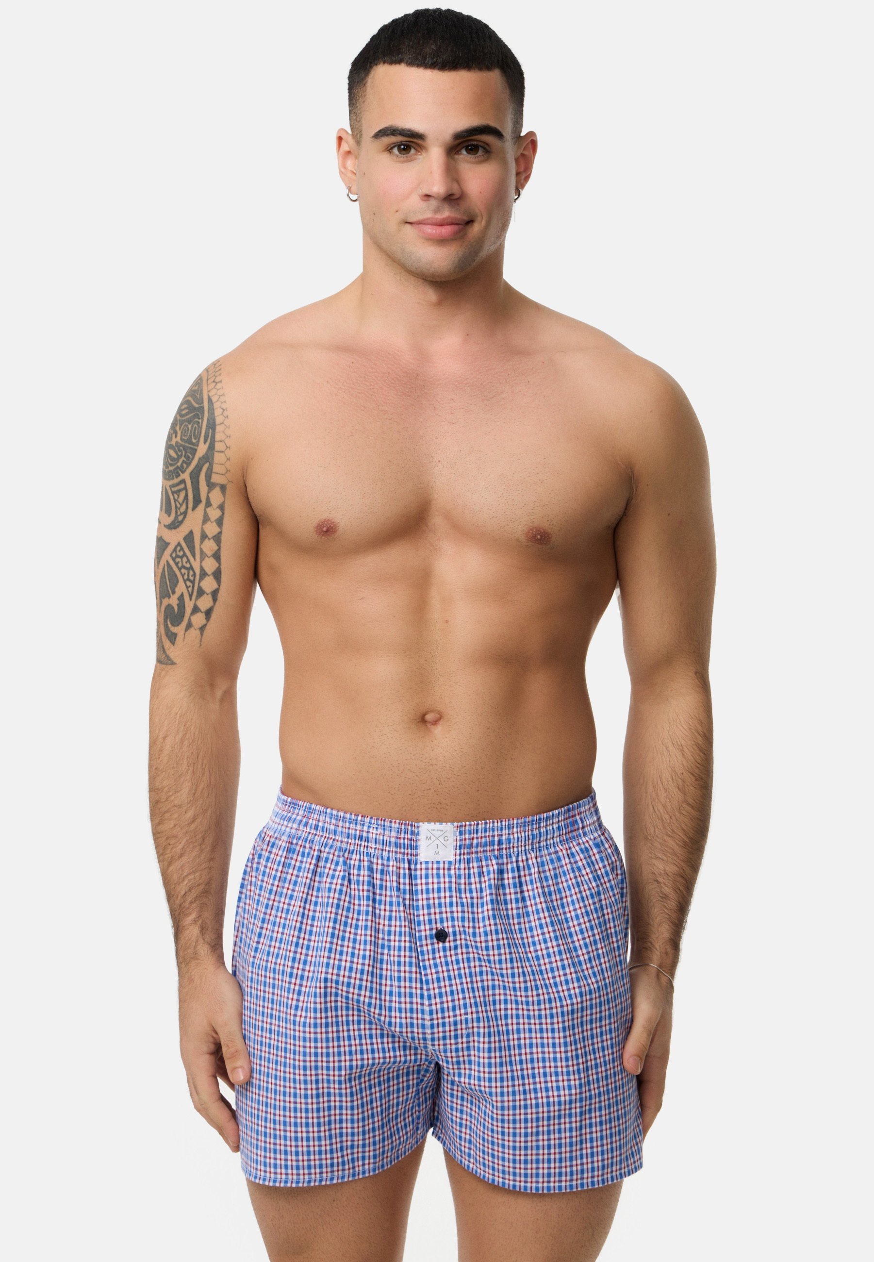 Caleçon C17 Jeans 100% Coton - Rayures Multicolores Bleu, Vert, Blanc - Taille L - Neuf Avec étiquettes