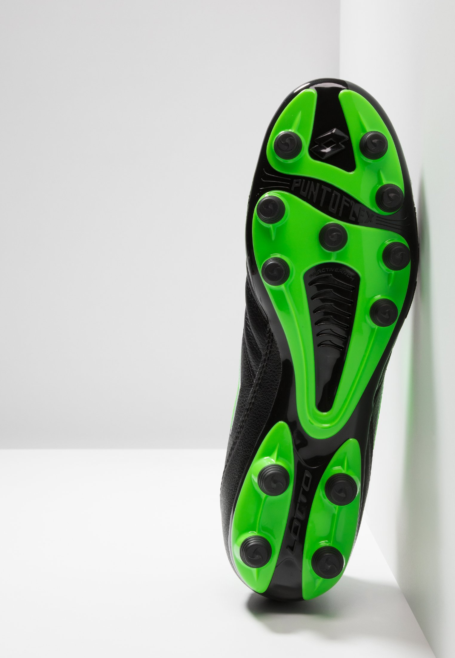 Lotto STADIO 300 II FG Fotballsko all blackspring green Lotto STADIO 300 II FG Fotballsko all blackspring green