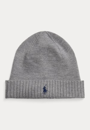 Polo Ralph Lauren, SIGNATURE PONY WOOL BEANIE UNISEX - Muts - fawn grey heather