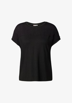 Street One, MIT LOCHMUSTERDETAIL - Print T-shirt - schwarz