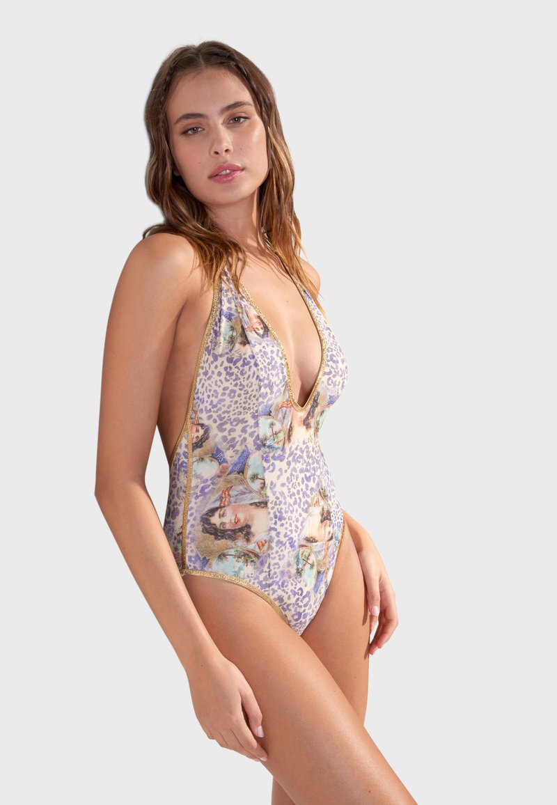 Maillot De Bain Deux-pièces 'Pain De Sucre' Violet - Taille M, Occasion Très Bon état
