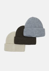 Pier One UNISEX 3 PACK - Huer - khaki /grey/beige