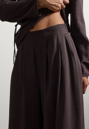 Stefanel, WIDE-LEG TROUSERS. - Stoffhose - dark brown