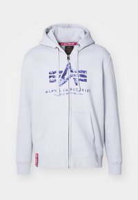 BASIC CAMO - Zip-up sweatshirt - pastel grey