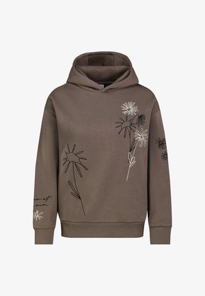 Eight 2 Nine, EIGHT 2 NINE SWEAT HOODIE BESTICKT - Hoodie - brown