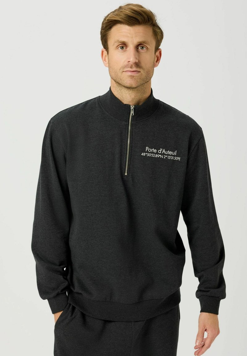 TWO SOON HALF-ZIP - Sweatshirt - black