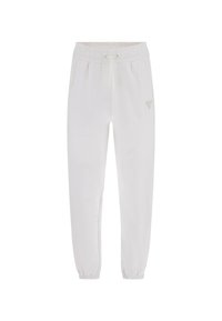 Bløde hvide sweatpants med elastisk talje, justerbar snor, sidelommer og ribbede manchetter. Har en diskret logo-detalje.