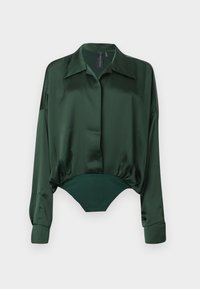 SUPER OVERSIZED BOYFRIEND BODYSUIT - Blouse - dark emerald