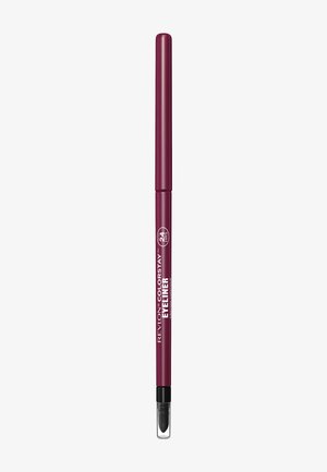 Crayon eye-liner Revlon ColorStay bordeaux avec embout estompeur et étiquette indiquant une tenue de 24 heures, sur fond blanc.