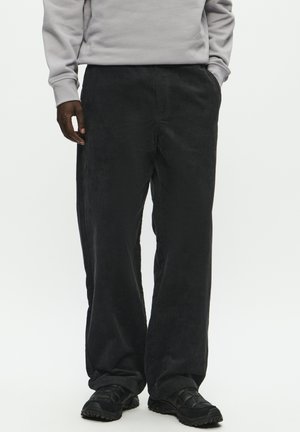 DOUBLE A BY W.W. LAX - Trousers - black sand