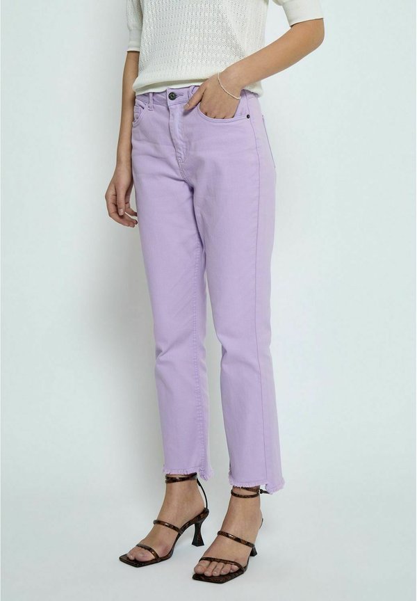 FIONE MID WAIST - Jeans Straight Leg - lavendula purple