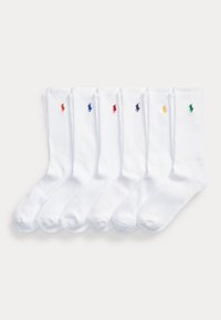 COTTON BLEND CREW SOCK 6 PACK - Calcetines - white