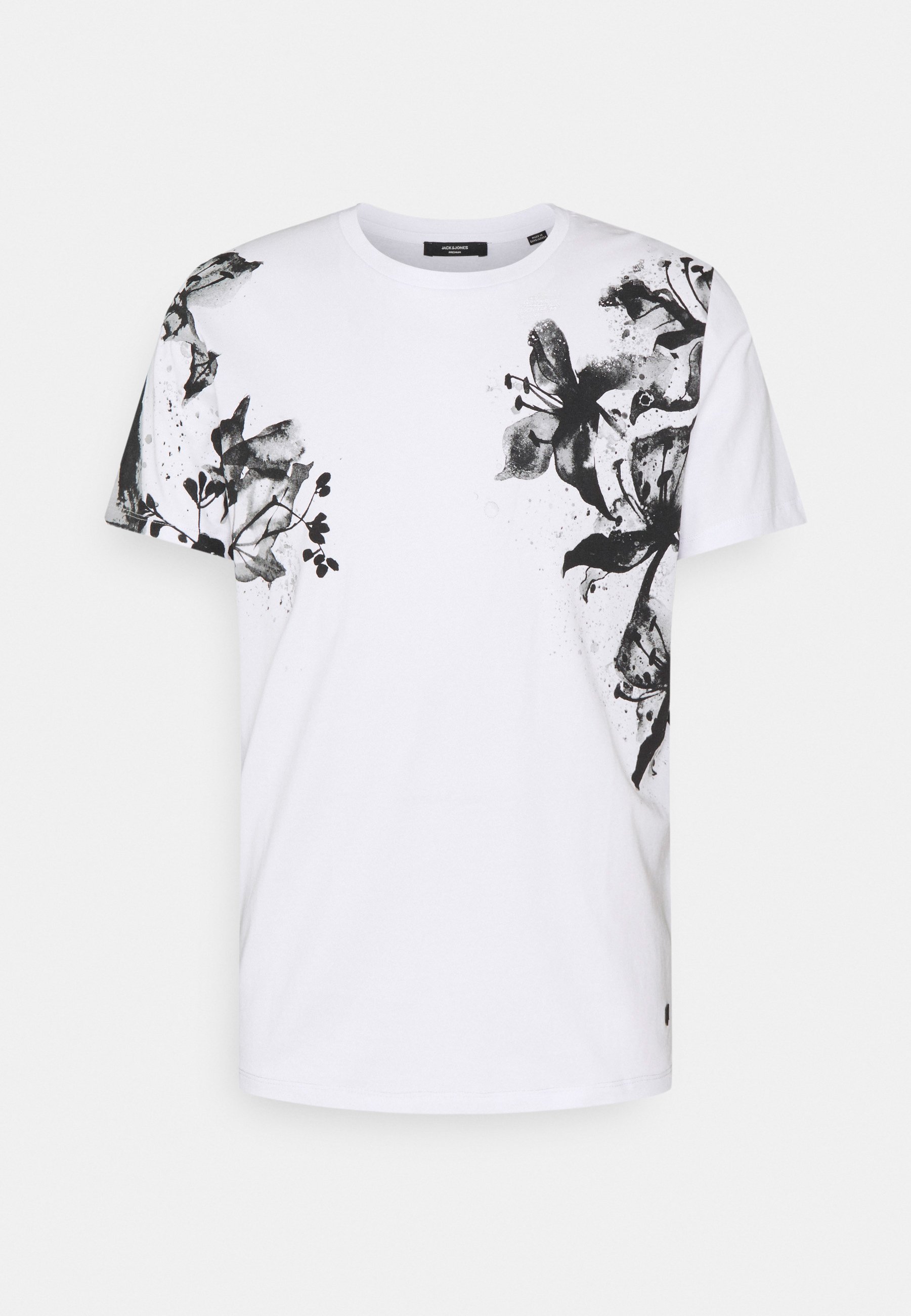 Jack Jones PREMIUM CREW NECK T-Shirt print white/weiß