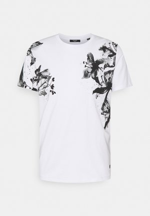 - print - T-Shirt white/black/weiß Urban Classics RAGLAN CONTRAST