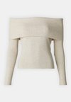ONLEMMY OFF SHOULDER - Top s dlouhým rukávem - pumice stone