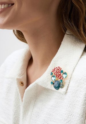 ELEGANT WITH SEASHELL FIGURES - Brooch - blue