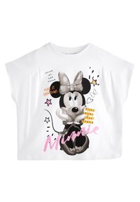 Next - MINNIE MOUSE-REGULAR FIT - Apdrukāts T-krekls - white pink Miniatūras attēls 1