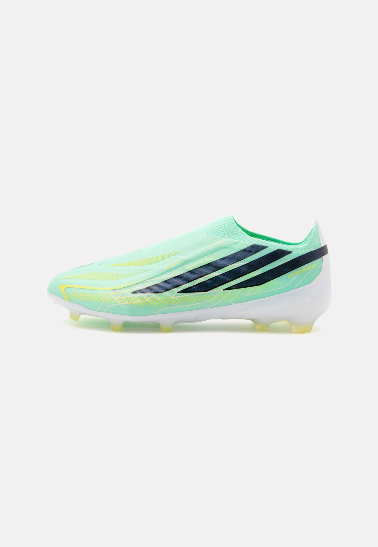 adidas F50 HYPERFAST ELITE LACELESS FIRM GROUND UNISEX - Firm-ground football boots - pulse mint/core black/solar lemon