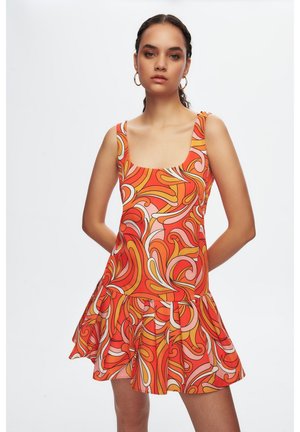 SLEEVELESS - Cocktail dress / Party dress - printed coral