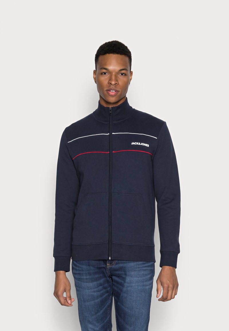 Jack & Jones JJKEVIN HIGH NECK Sudadera con cremallera navy blazer/azul marino Zalando.es Jack & Jones JJKEVIN HIGH NECK Sudadera con cremallera navy blazer/azul marino Zalando.es