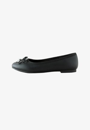 Next, WIDE FIT (G) FIT - BALLERINA SCHOOL SHOES . - Klasické baleríny - black matte