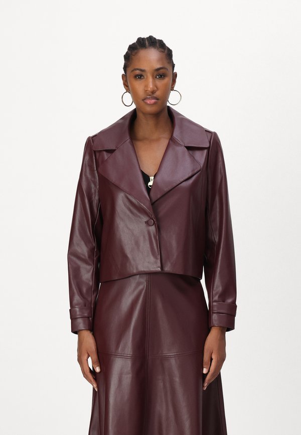 VEGANIBBNOVIS - Faux leather jacket - oxblood