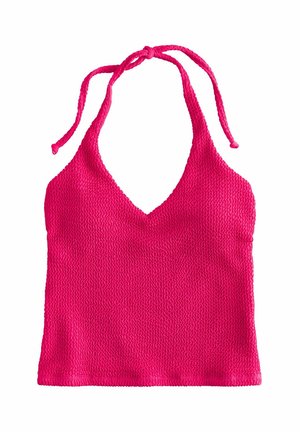 HALTERNECK TANKINI - Bikiniyläosa - raspberry pink crinkle