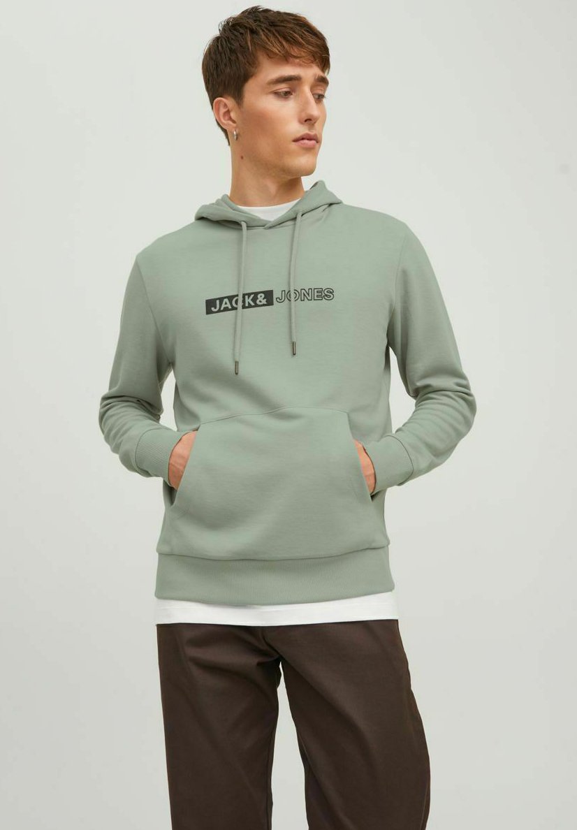 JACK & JONES Felpa Con Cappuccio Uomo – JJELOGO Sweat Hood, Vestibilità Comoda E Leggera