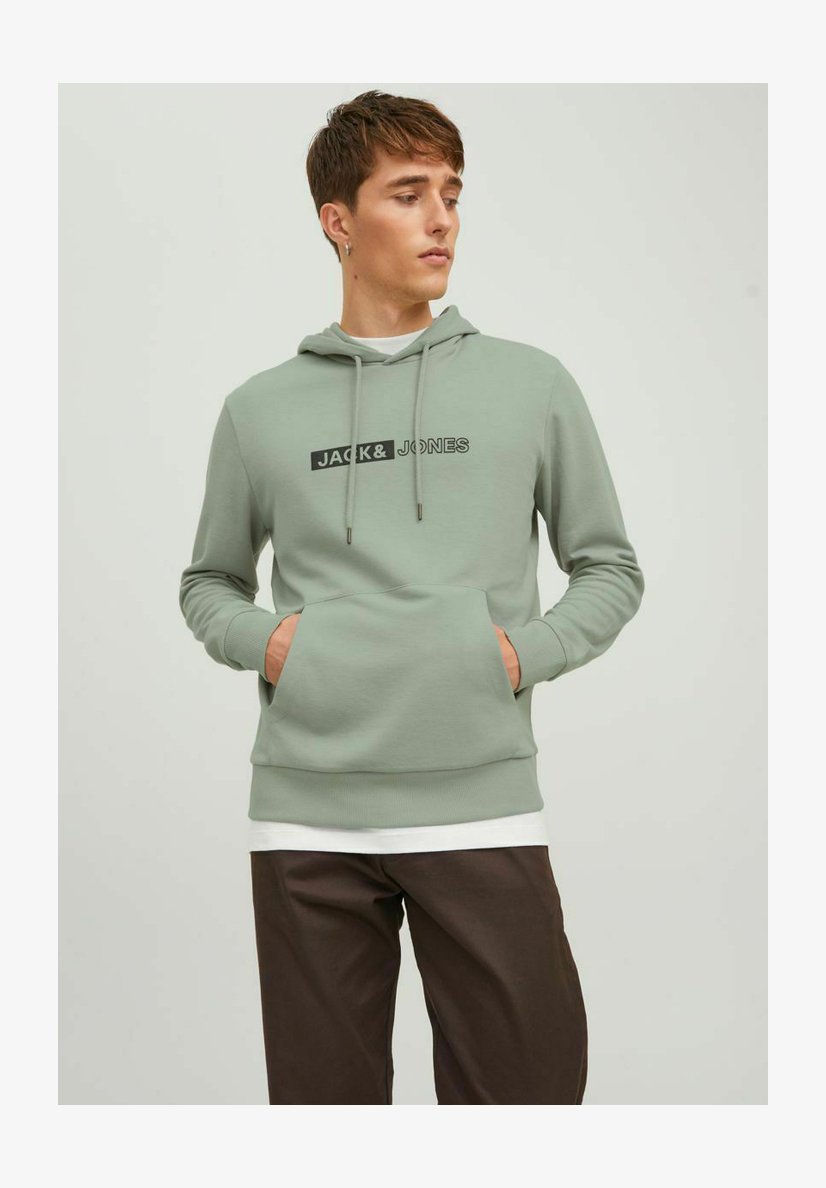 JACK & JONES Felpa Con Cappuccio Uomo – JJELOGO Sweat Hood, Vestibilità Comoda E Leggera