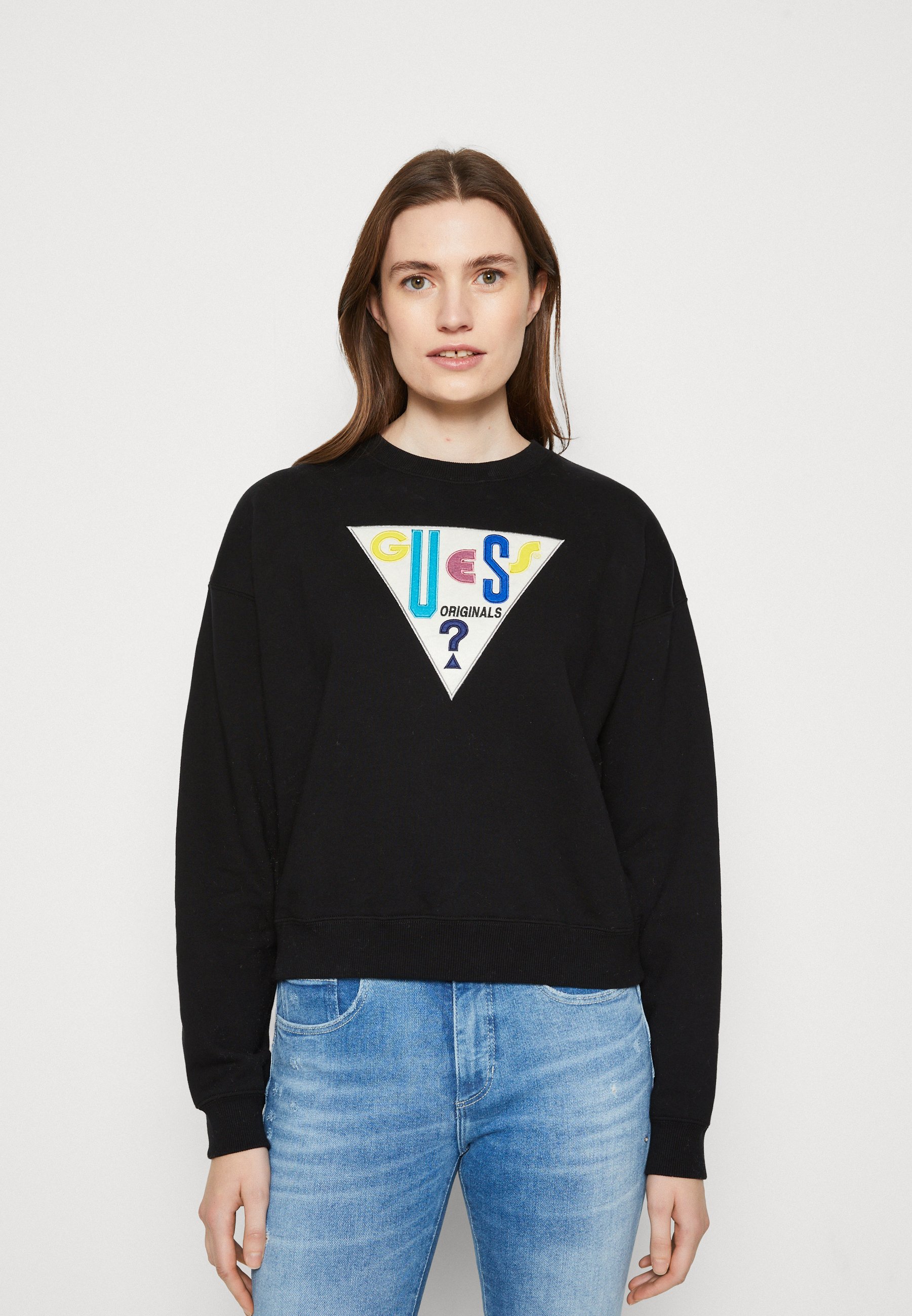guess originals ecru crewneck sweatshirt