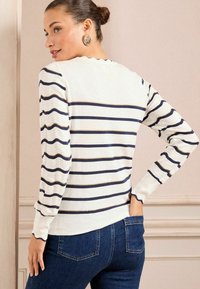 Love & Roses CREW NECK - Džemperis - ivroy and navy stripe