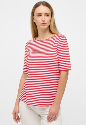 Eterna SCHLUPF GESTREIFT REGULAR FIT - T-Shirt print - weiß/rot