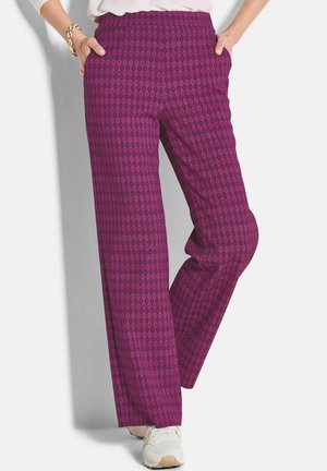 DRUCK VERA - Pantaloni - berry   patterned