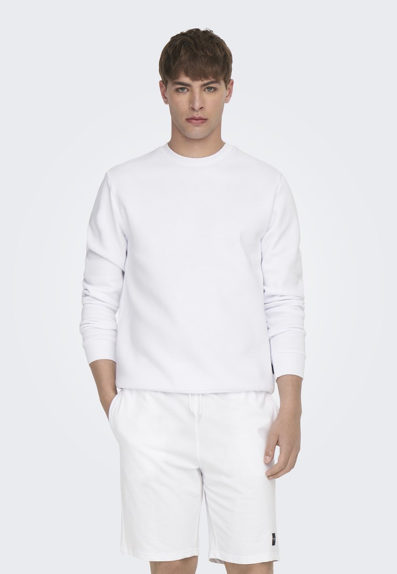 Only & Sons - ONSCERES CREW NECK  - Sweatshirt - bright white, Enlarge