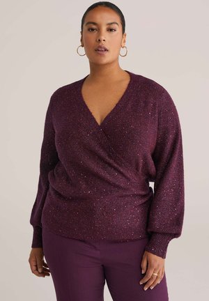 CURVE - Cardigan - aubergine