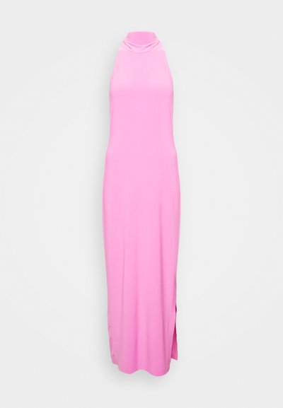 Norma Kamali HALTER TURTLE SIDE SLIT GOWN - Maxikjole - candy pink