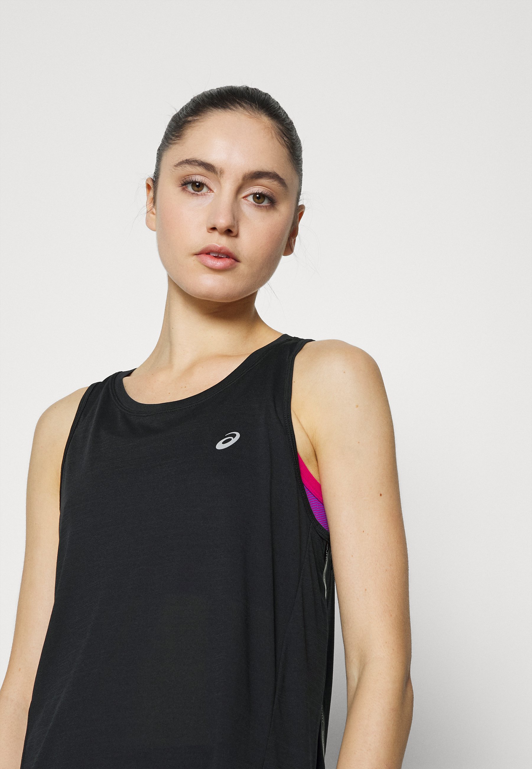 ASICS RACE TANK - Sports T-shirt - black - Zalando.de