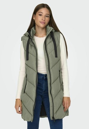 JDY JDYSKYLAR PADDED HOOD - Waistcoat - vetiver