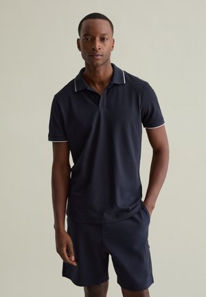 TECHNICAL WITH CONTRASTING EDGING - Polo shirt - dark blue