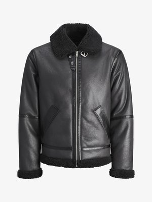 Jack & Jones JORCOLE AVIATOR JACKET - Keinonahkatakki - black