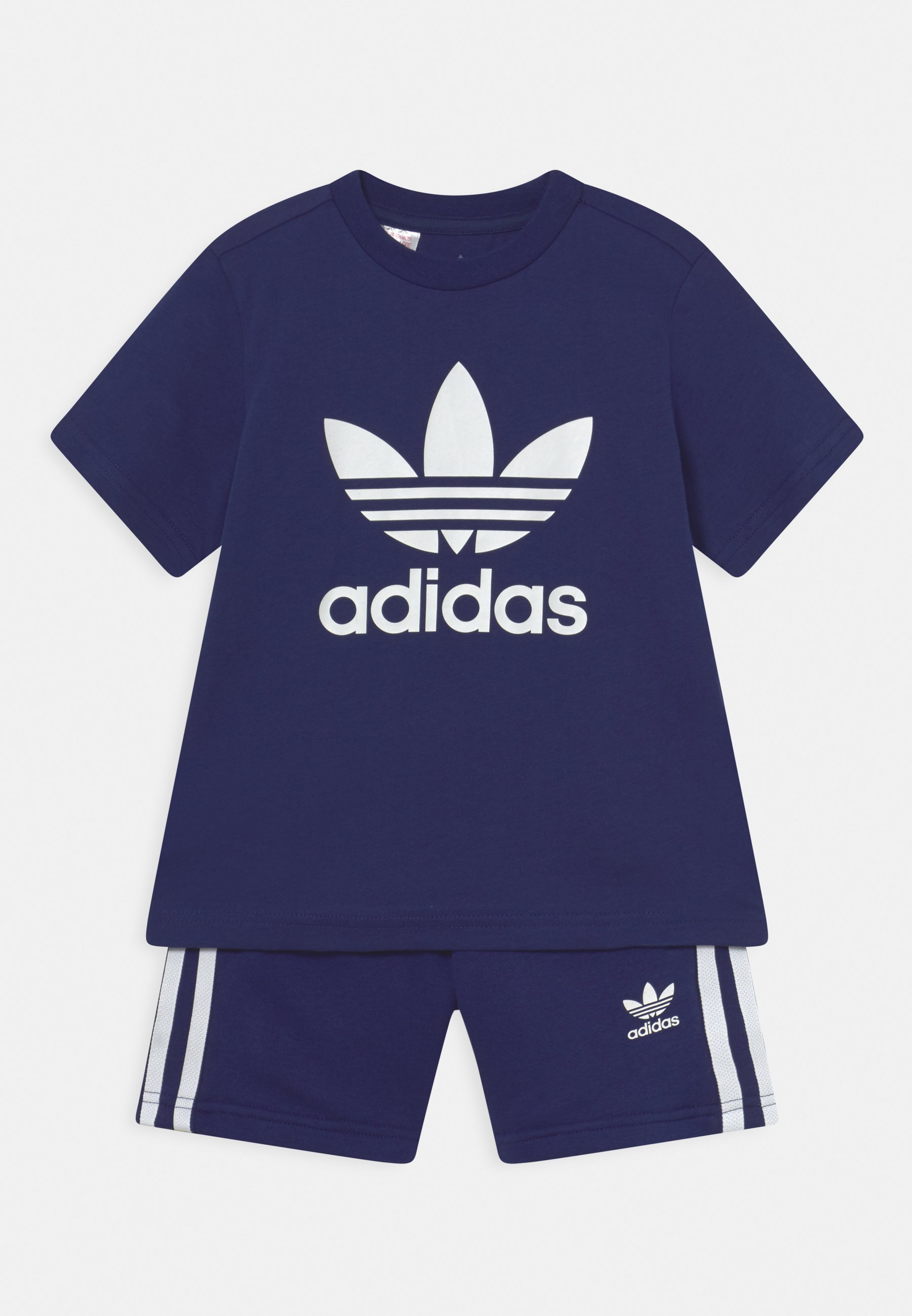 adidas Originals SHORT TEE SET UNISEX - T-shirt print - night  sky/white/donkerblauw - Zalando.nl