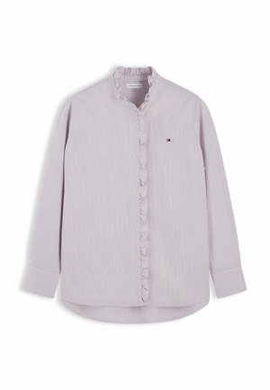 Tommy Hilfiger, OXFORD RUFFLES RELAXED LS SHIRT - Skjortebluser - classic ithaca stp burgundy