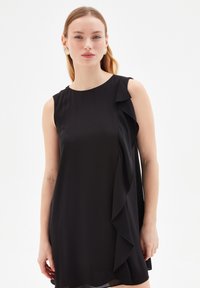 adL RUFFLED SLEEVELESS - Freizeitkleid - black