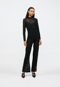 AllSaints RYLEE FLOCK CATSUIT - Kombinezons - black